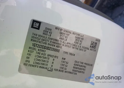 2013 GMC Sierra 2500Hd Work Truck from USA, damaged, VIN 1GT22ZCG0DZ339990